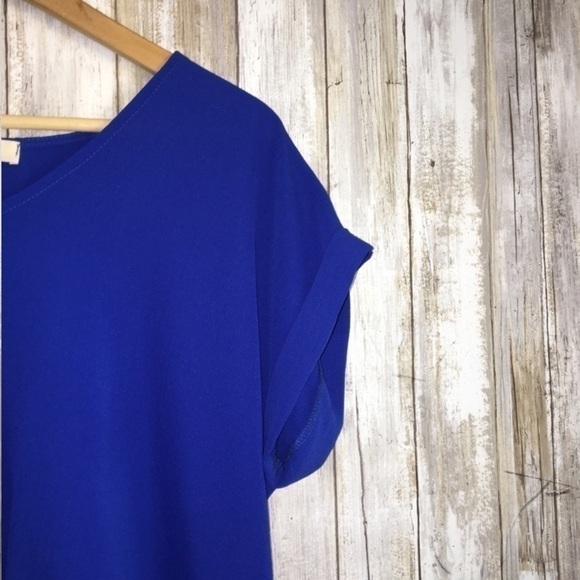 Entro Blue High Low Blouse - Picture 2 of 5